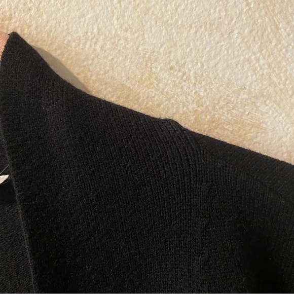 Vila Milano large black long open front peplum hem cardigan - Picture 10 of 10